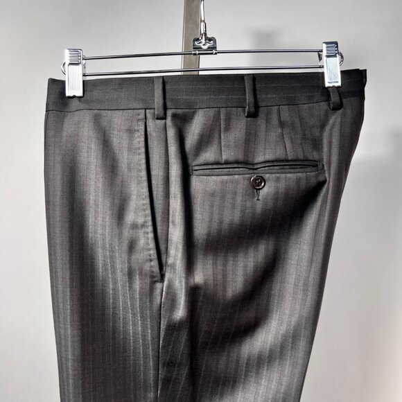 ERMENEGILDO ZEGNA Pin Stripe Two-Piece Wool Suit Trofeo 600 Gray 48R Italy - Picture 9 of 15